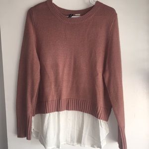 Pink H&M Twofer Sweater